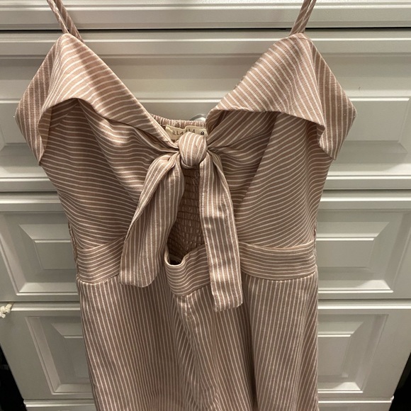 pink and white striped romper - Picture 2 of 3